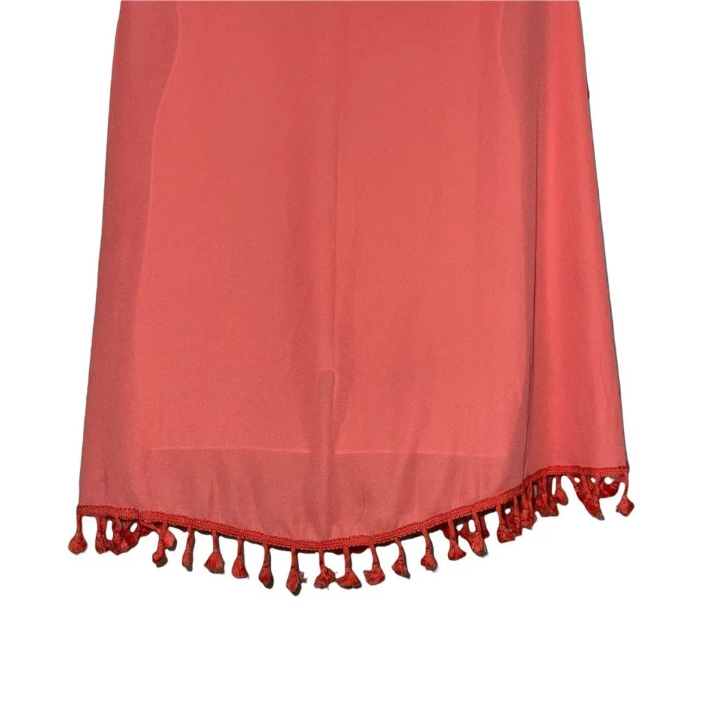 Torrid Orange Tassle Lightweight Sleeveless Plus Size Blouse Women's 4